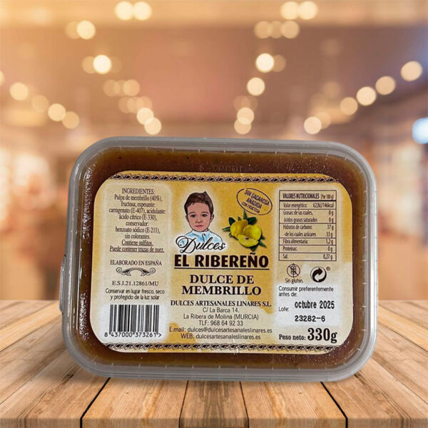 Dulce Membrillo "El Ribereño" Sin Sacarosa 330 Gr