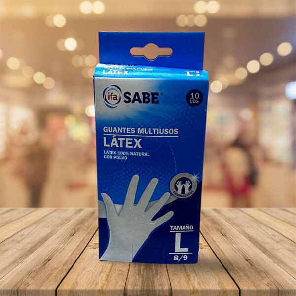 Guantes Multiusos de Látex "Ifa SABE" Talla L   10 Unidades