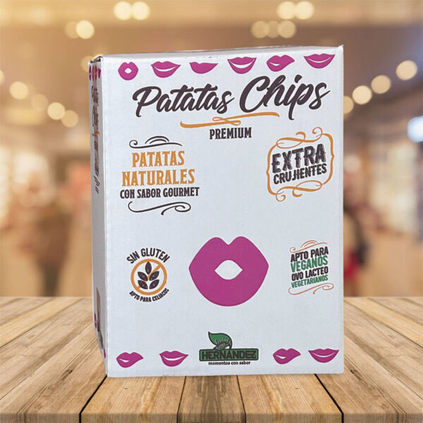 Patatas Chips Naturales 50 Gr "Hnos Hernández" 20 Unid
